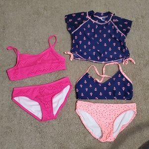 2 girl swim suit one size 7/8